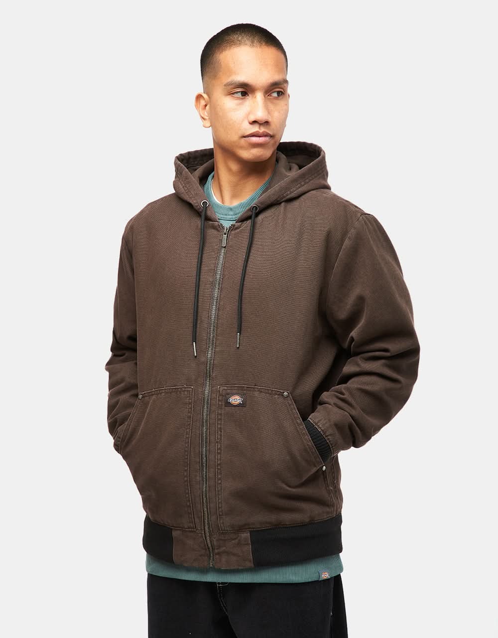 Dickies Hooded Duck Canvas Jacket - Dark Brown