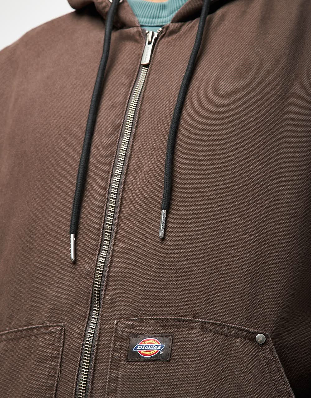 Giacca Dickies in tela con cappuccio Duck - Marrone scuro