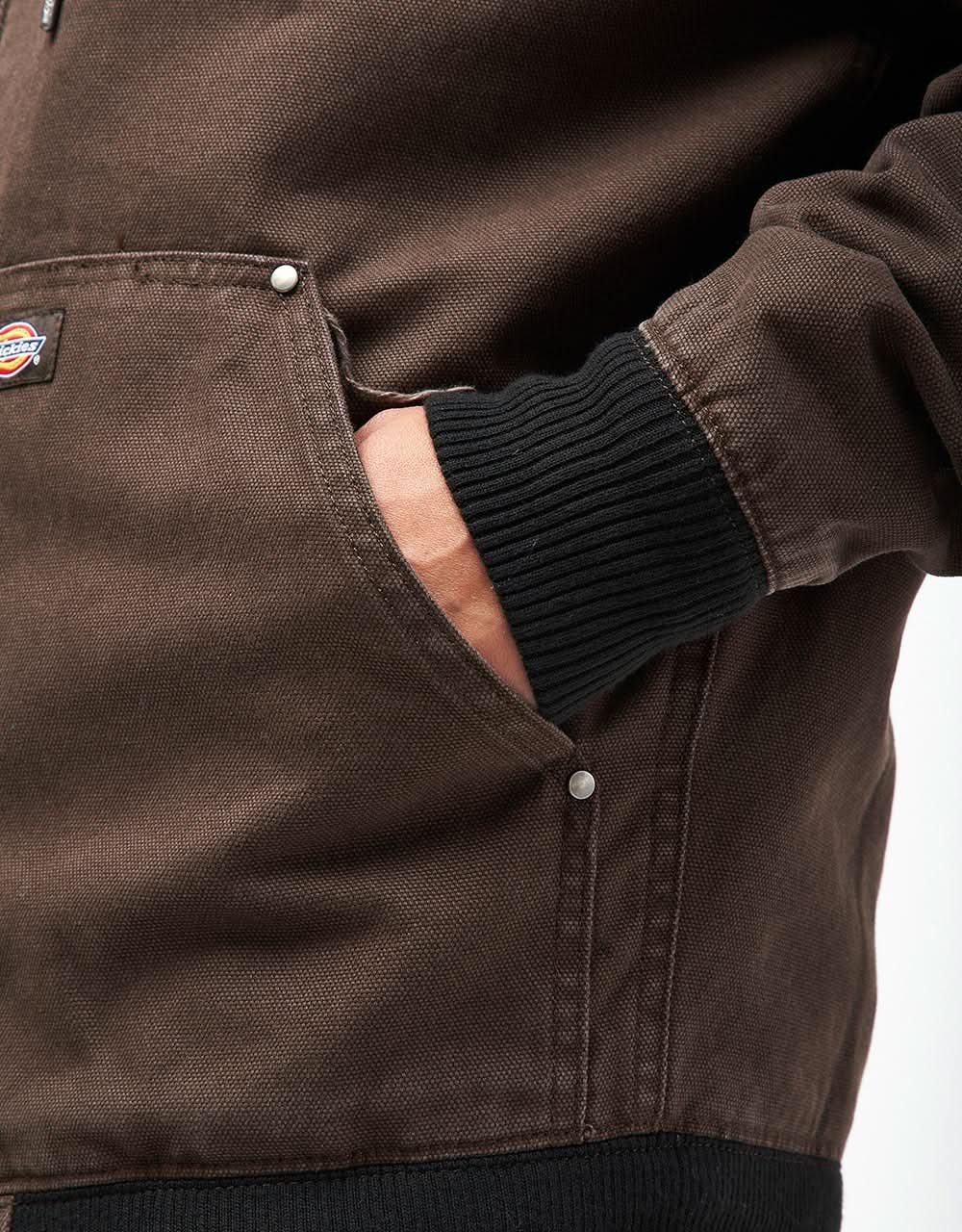 Giacca Dickies in tela con cappuccio Duck - Marrone scuro