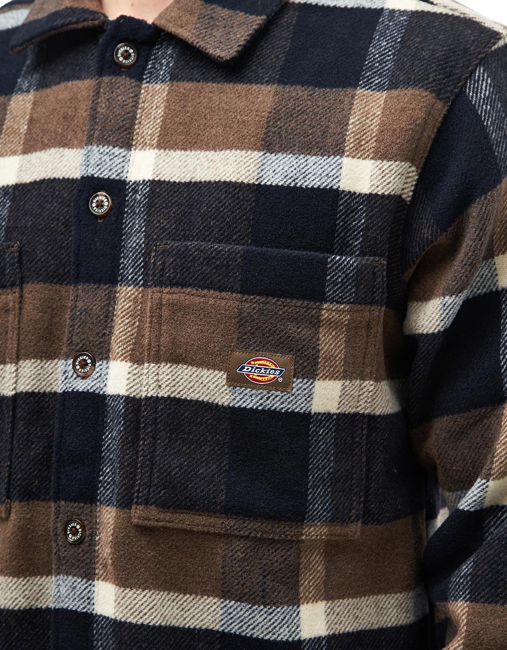 Dickies Plaid Coaling L/S Shirt - Mushroom