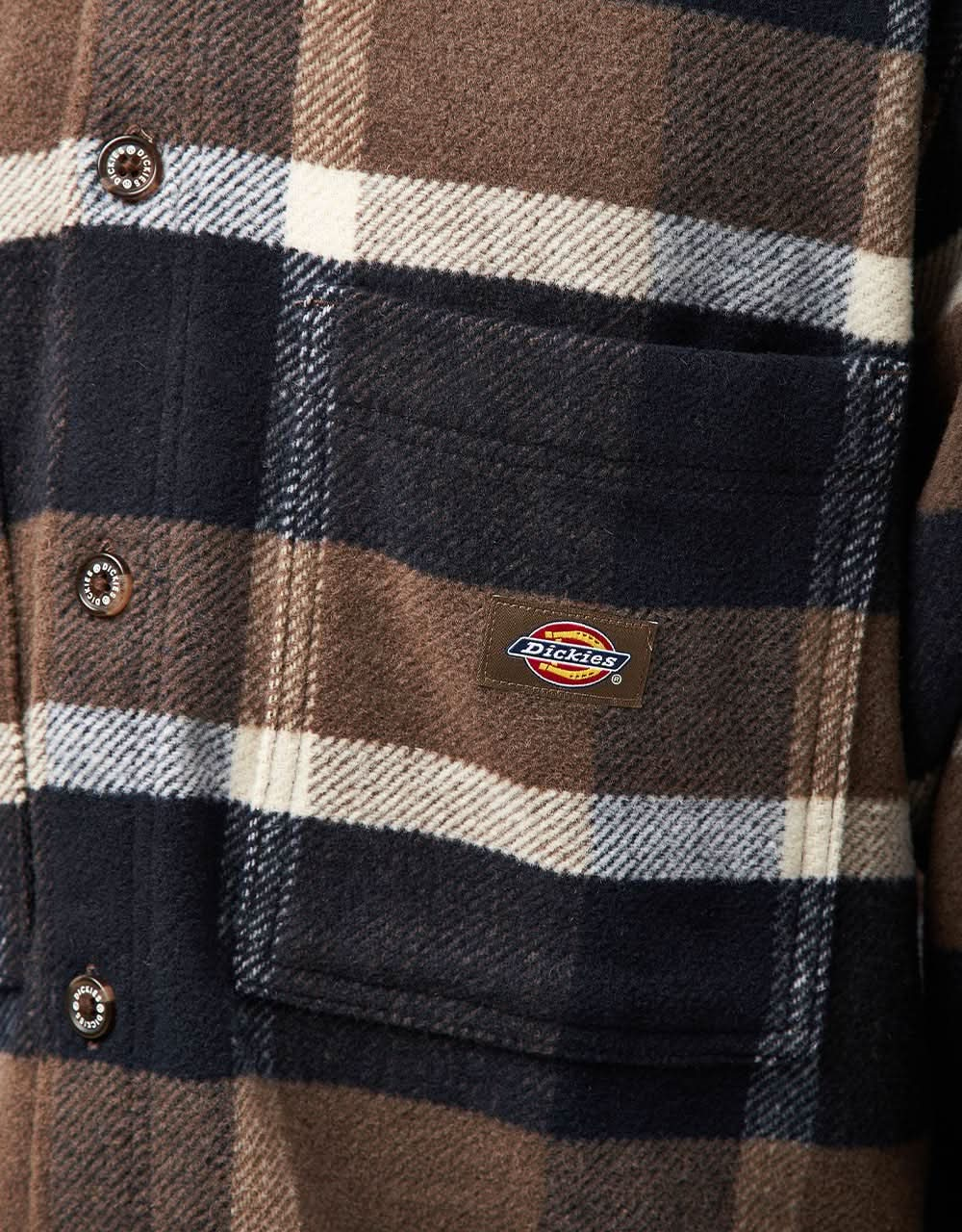 Dickies Plaid Coaling L/S Shirt - Mushroom