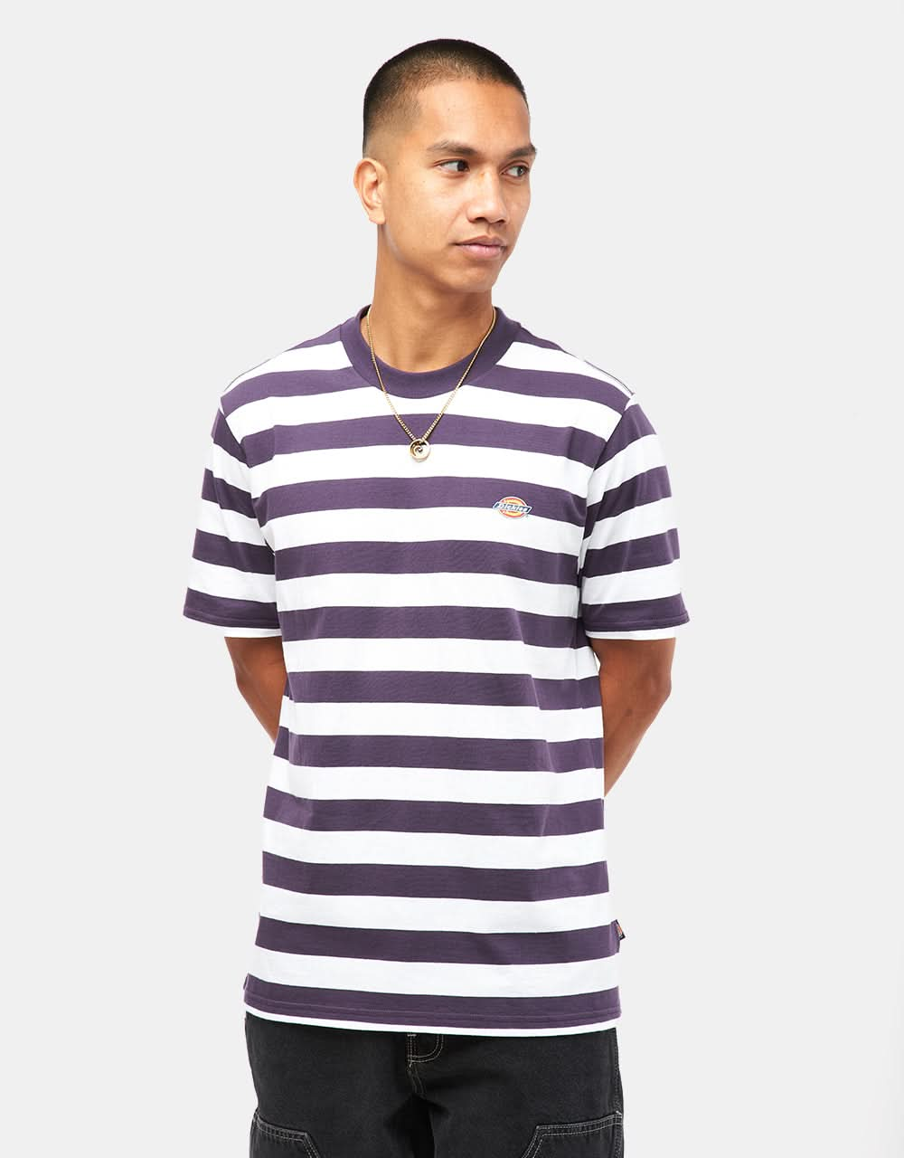 Dickies Rivergrove Stripe T-Shirt - Plum Perfect