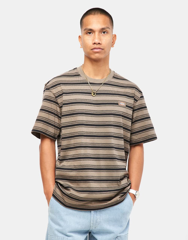 Dickies Stevensville Stripe T-Shirt - Mushroom