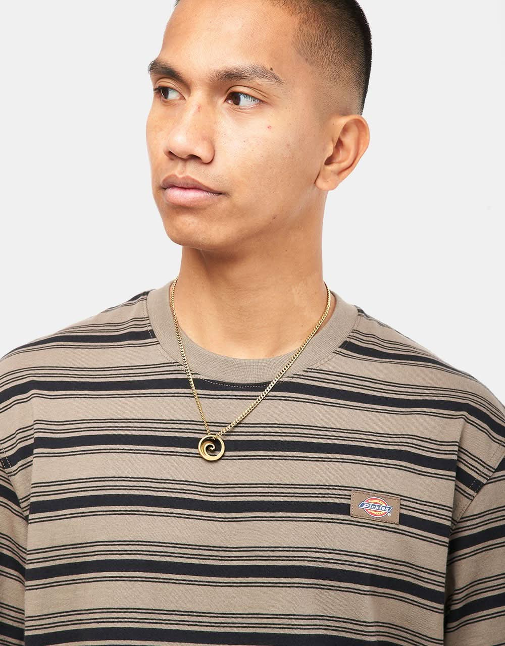 Dickies Stevensville Stripe T-Shirt - Mushroom