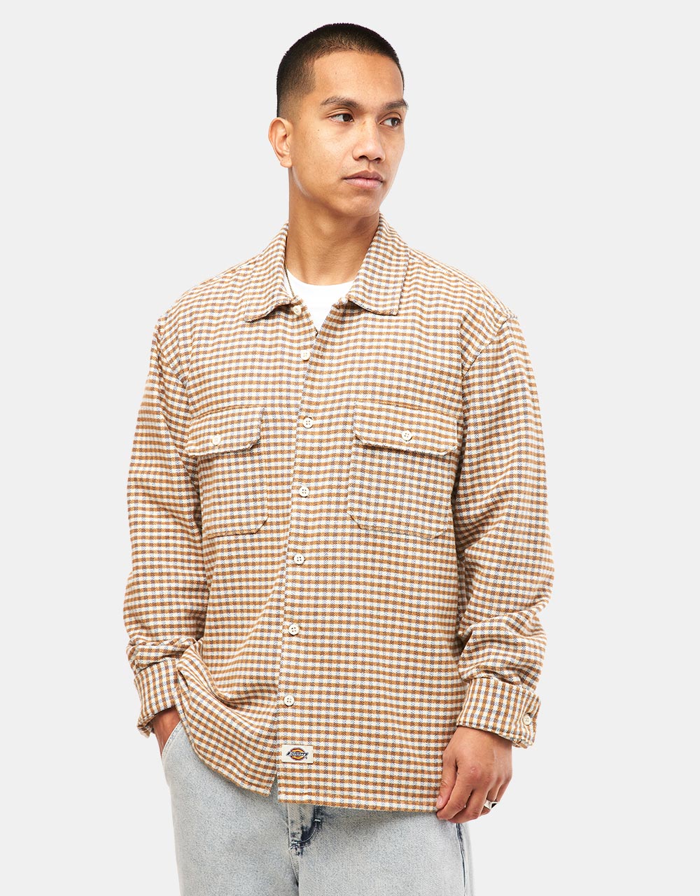 Maglietta Dickies Frenchtown L/S - Whitecap Grey