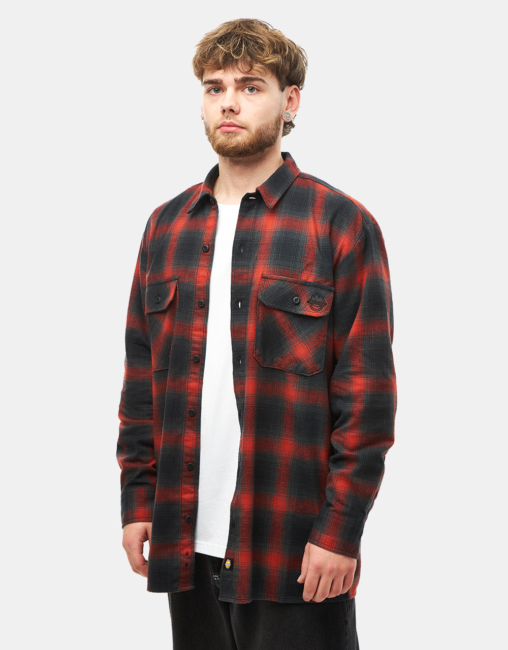 Dickies x Spitfire Flannel L/S Shirt - Red Ochre