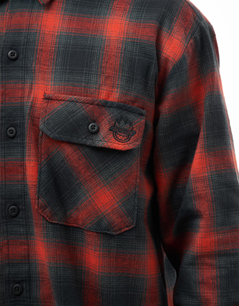 Dickies x Spitfire Flannel L/S Shirt - Red Ochre