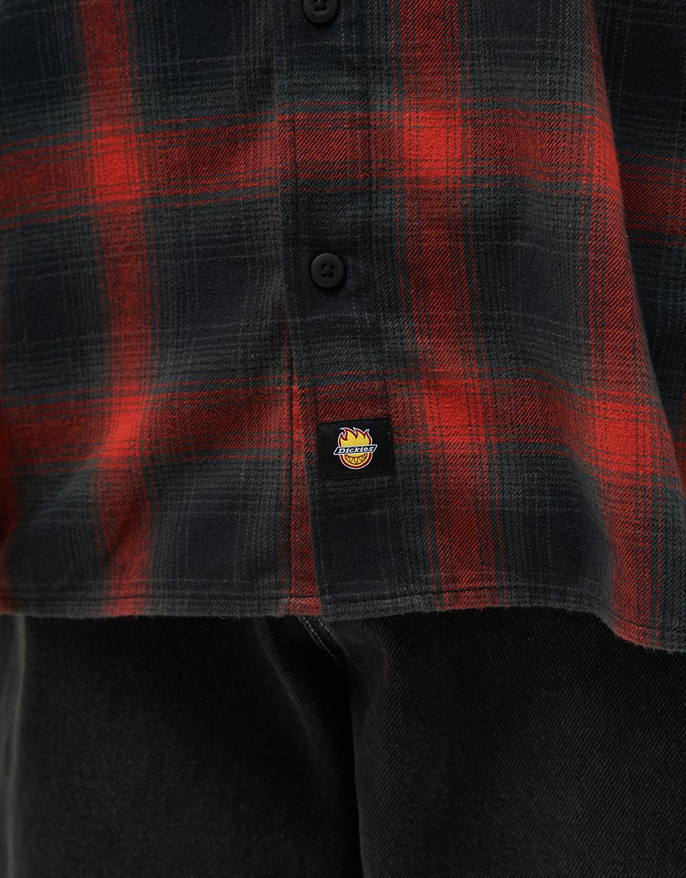 Dickies x Spitfire Flannel L/S Shirt - Red Ochre