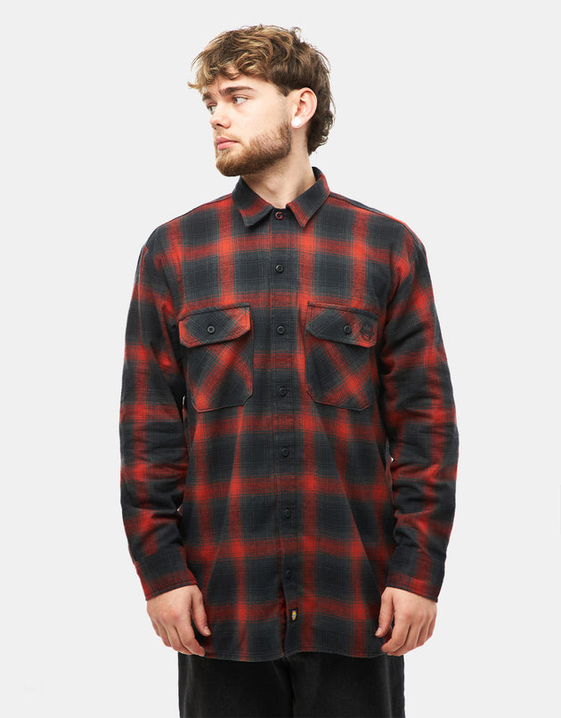 Dickies x Spitfire Flannel L/S Shirt - Red Ochre