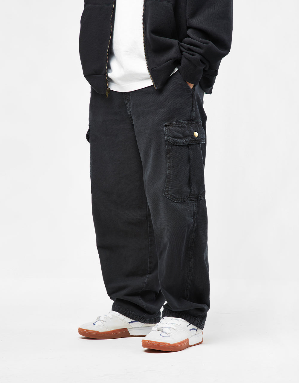 Carhartt WIP Stanton Cargo Pant - Black (Stone Dyed)