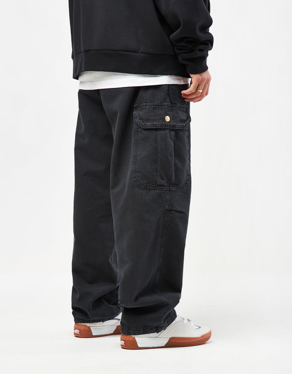 Carhartt WIP Stanton Cargo Pant - Black (Stone Dyed)