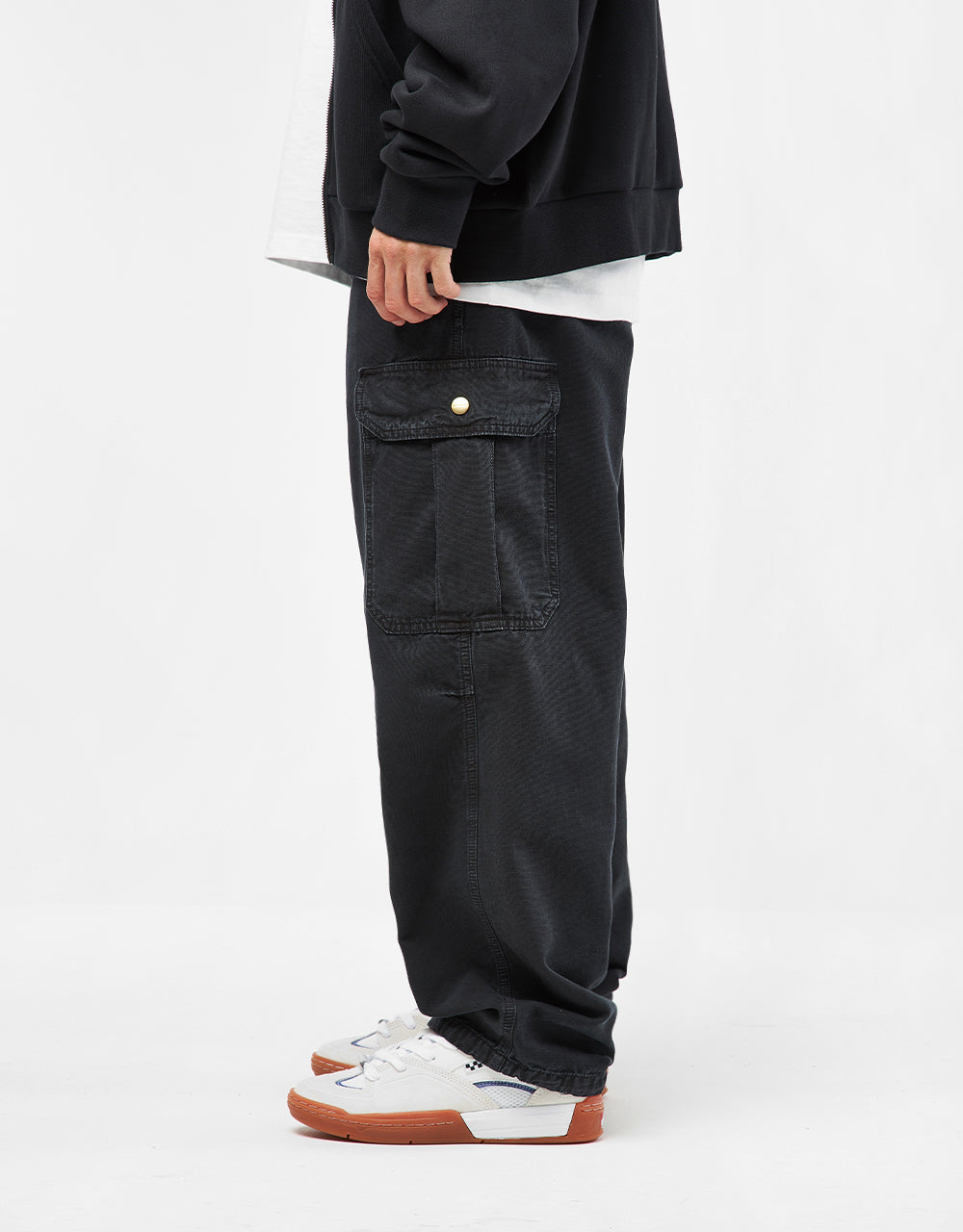 Carhartt WIP Stanton Cargo Pant - Black (Stone Dyed)