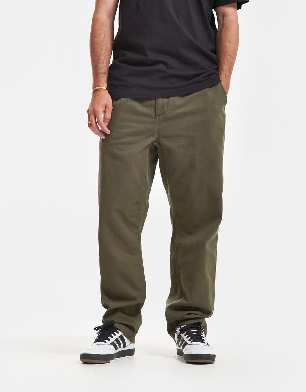 Carhartt WIP Flint Pant - Office Green (Garment Dyed)