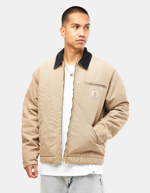 Carhartt WIP OG Detroit Jacket - Peanut/Black (Aged Canvas)