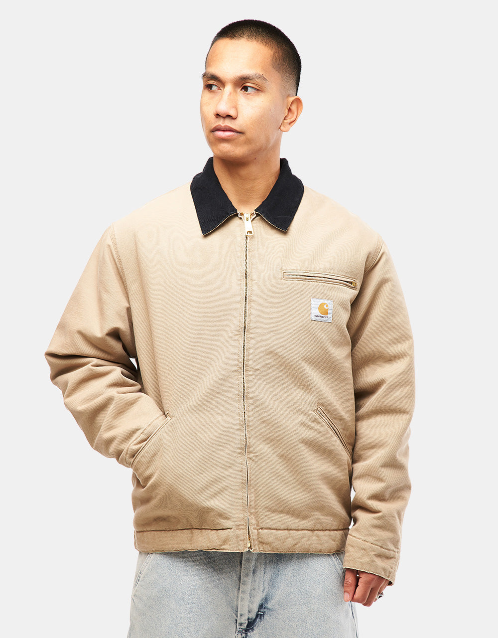 Carhartt WIP OG Detroit Jacket - Peanut/Black (Aged Canvas)