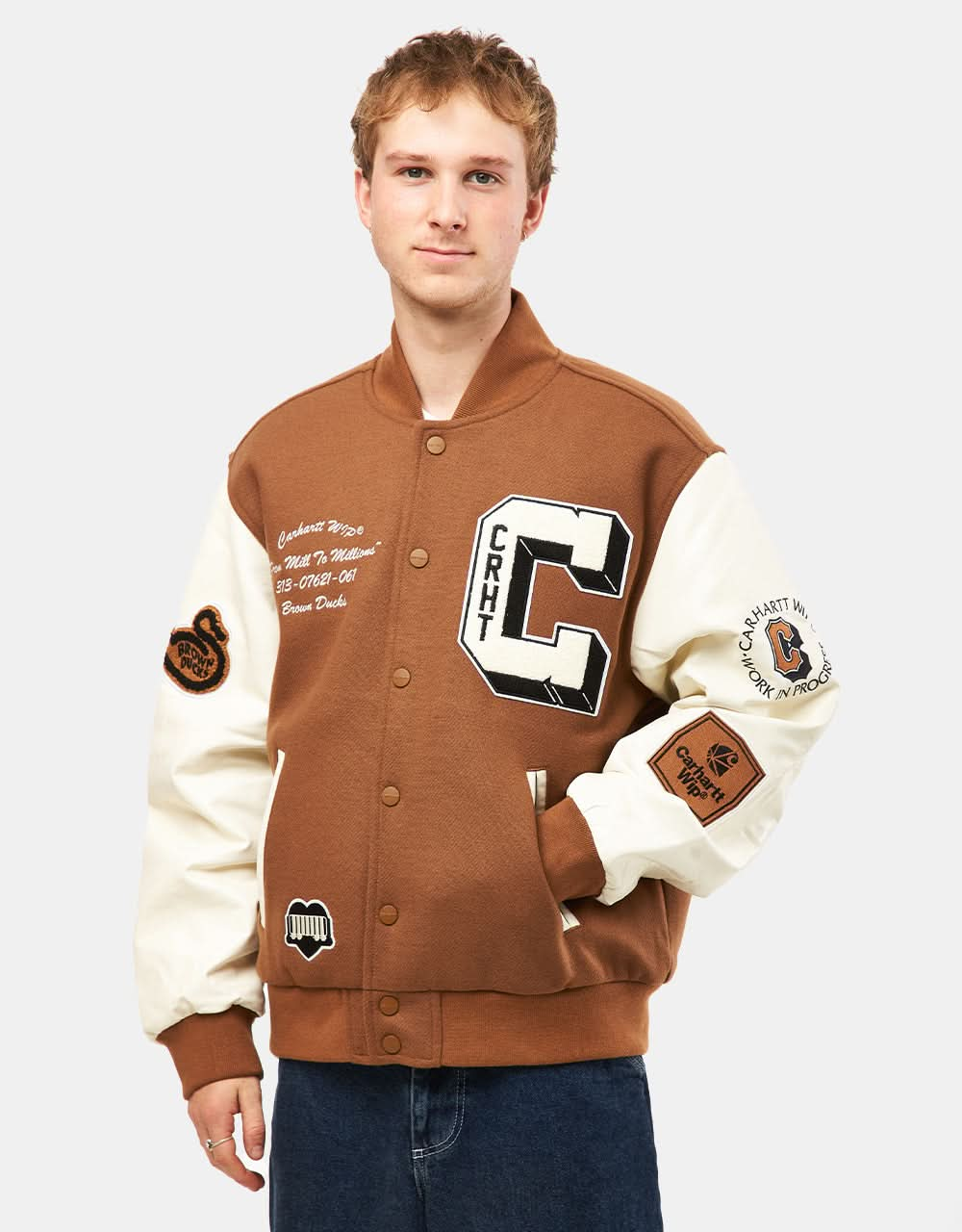 Carhartt WIP Brown Ducks Bomber - Hamilton Brown/Wax