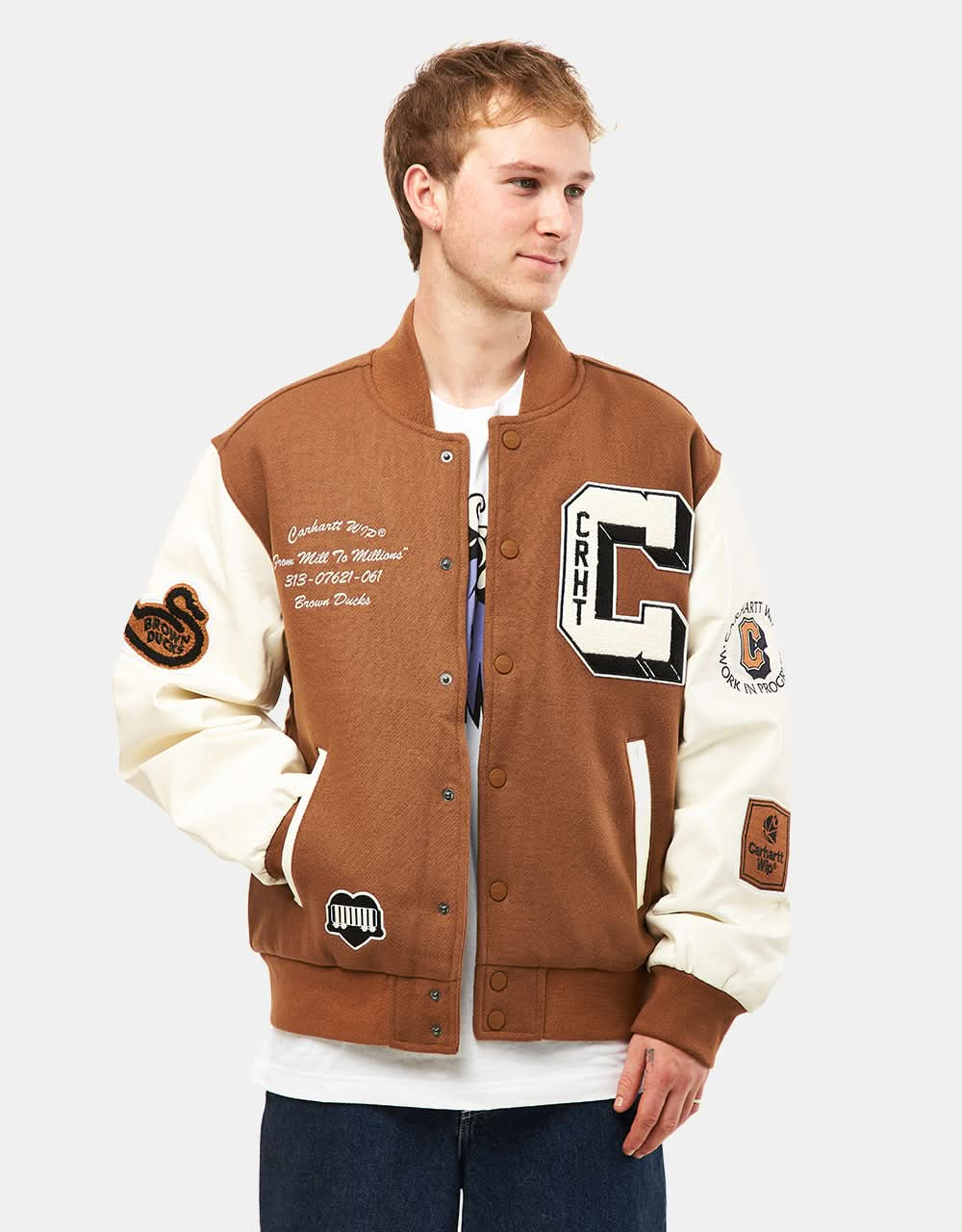 Carhartt WIP Brown Ducks Bomber - Hamilton Brown/Wax