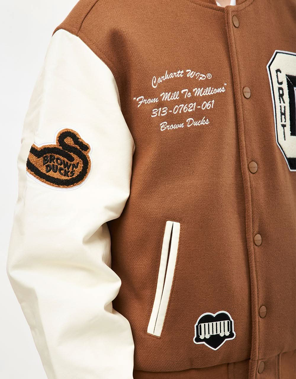 Carhartt WIP Brown Ducks Bomber - Hamilton Brown/Wax