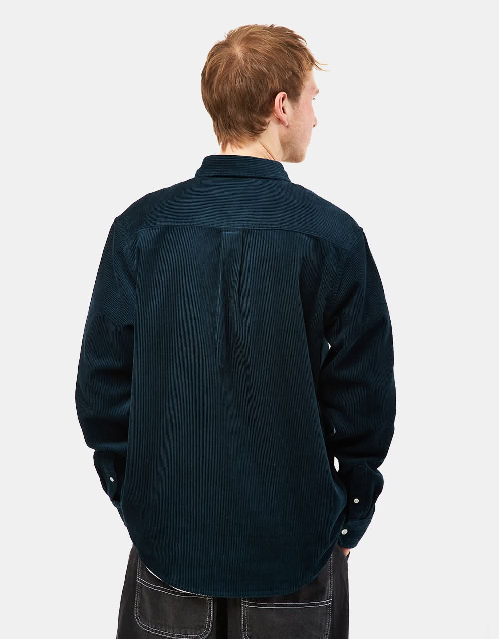 Carhartt WIP L/S Madison Cord Shirt - Duck Blue/Wax