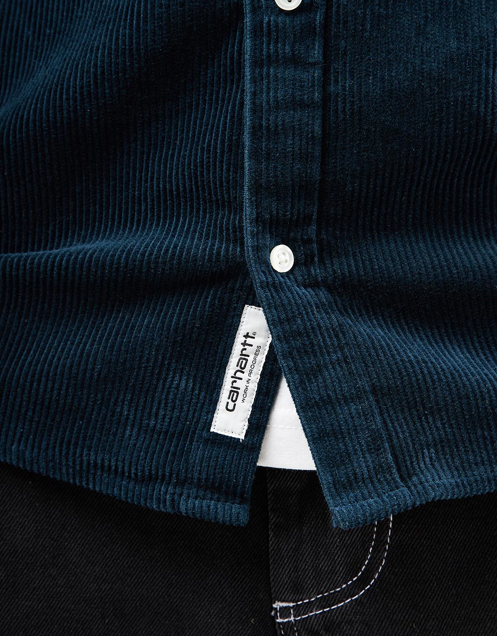 Carhartt WIP L/S Madison Cord Shirt - Duck Blue/Wax