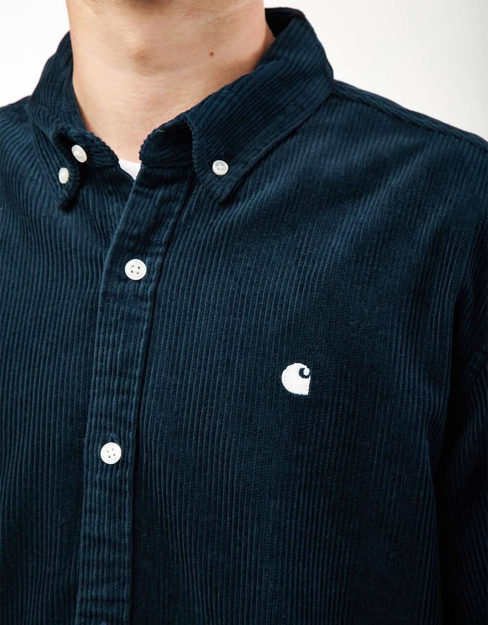 Carhartt WIP L/S Madison Cord Shirt - Duck Blue/Wax