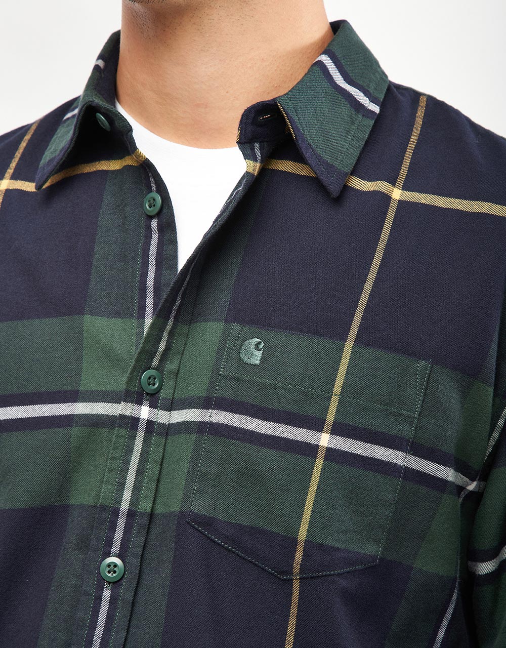 Carhartt WIP L/S Garnett Shirt - Garnett Check/Sycamore Tree/Dark Navy