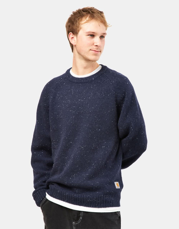 Pull Anglistic Carhartt WIP - Speckled Air Force Blue