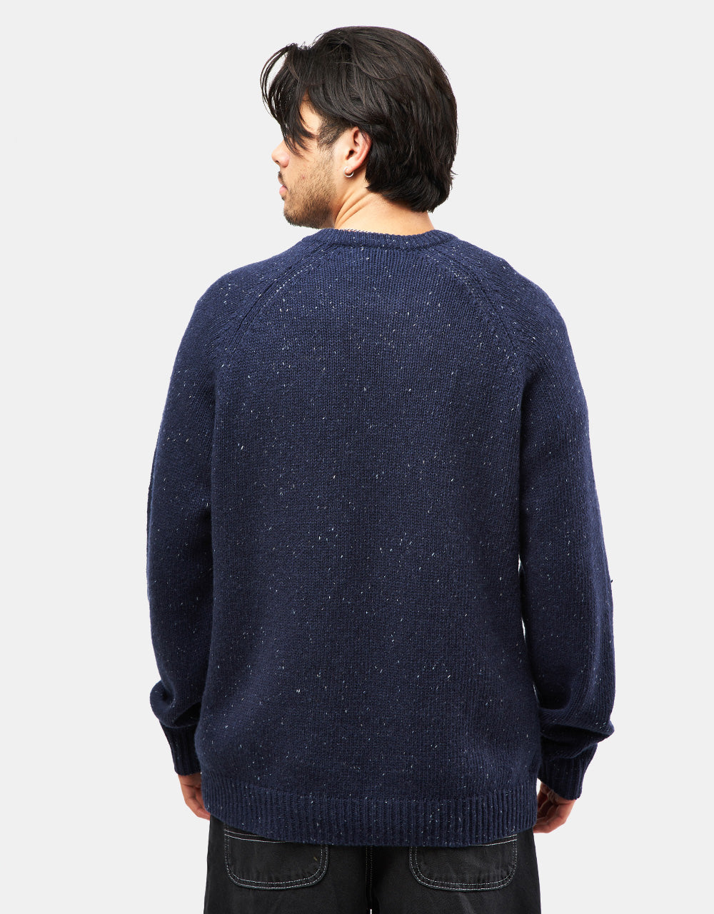 Carhartt WIP Anglistic Sweater - Speckled Air Force Blue