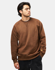 Carhartt WIP Chase Sweatshirt - Chocolate/Gold