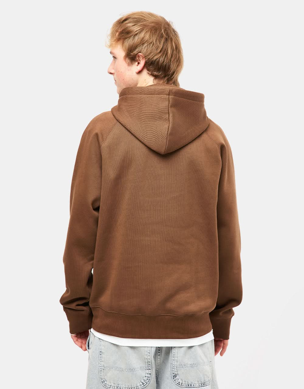 Carhartt WIP Hooded Chase Sweatshirt - Chocolate/Gold