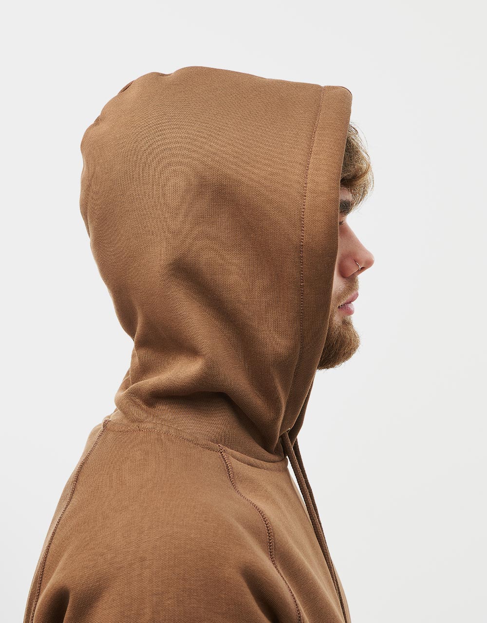 Carhartt WIP Hooded Chase Sweatshirt - Chocolate/Gold