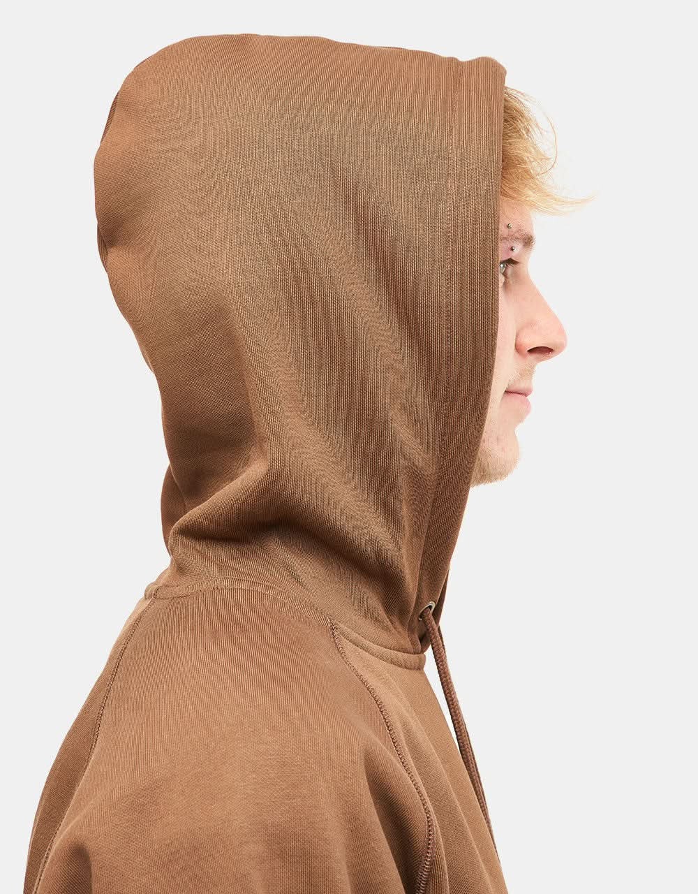 Carhartt WIP Hooded Chase Sweatshirt - Chocolate/Gold