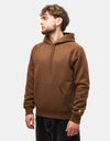 Carhartt WIP Hooded Chase Sweatshirt - Chocolate/Gold