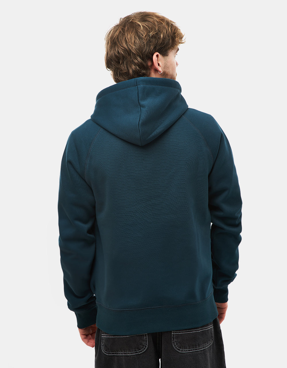 Carhartt WIP Hooded Chase Sweatshirt - Duck Blue/Gold