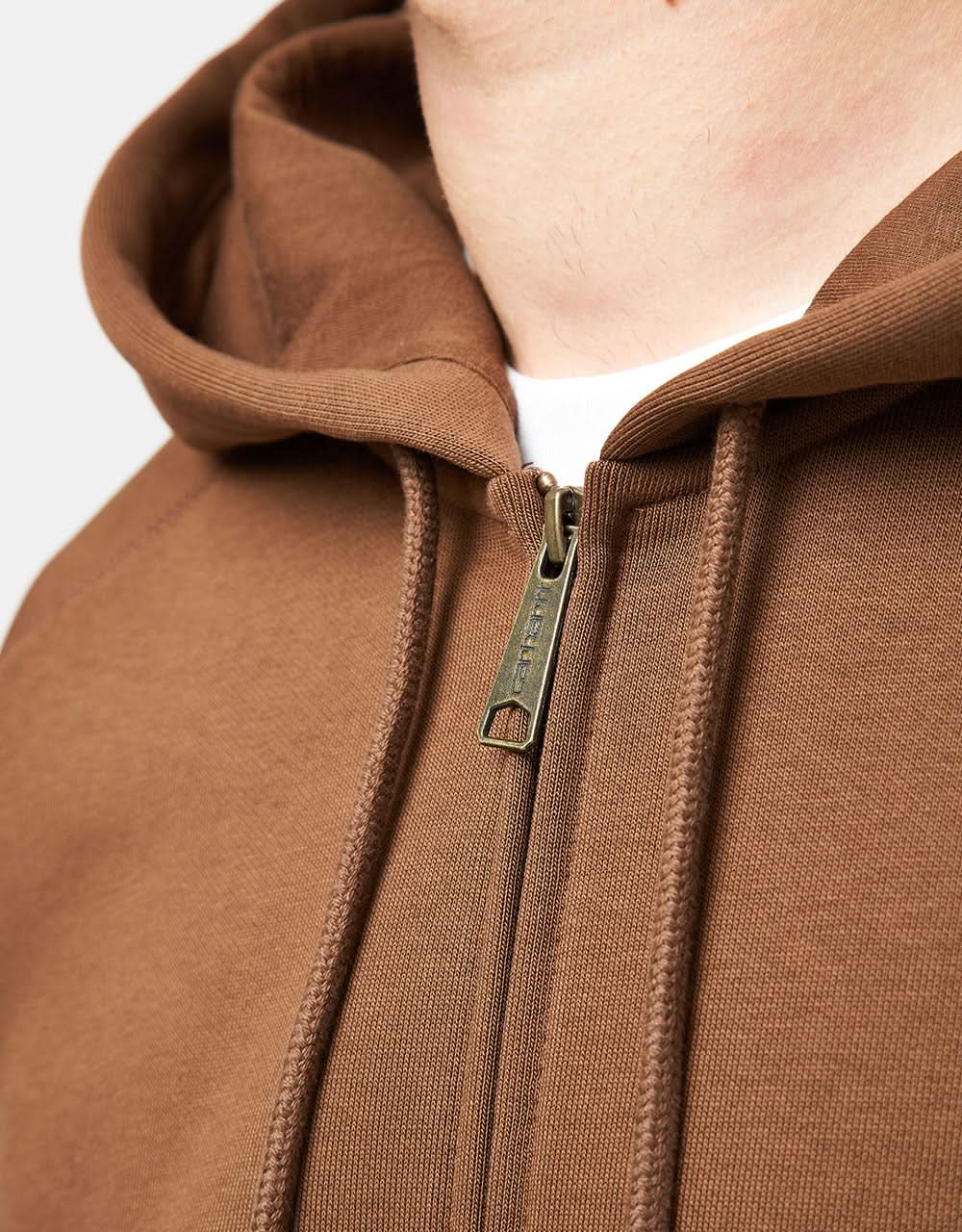 Carhartt WIP Hooded Chase Jacket - Chocolate/Gold