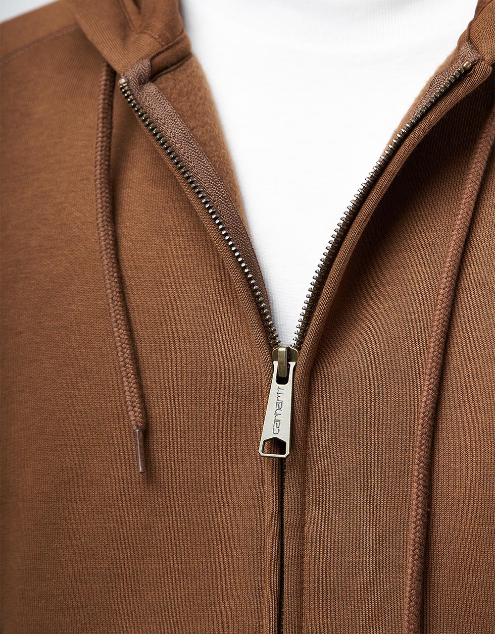 Carhartt WIP Hooded Chase Jacket - Chocolate/Gold