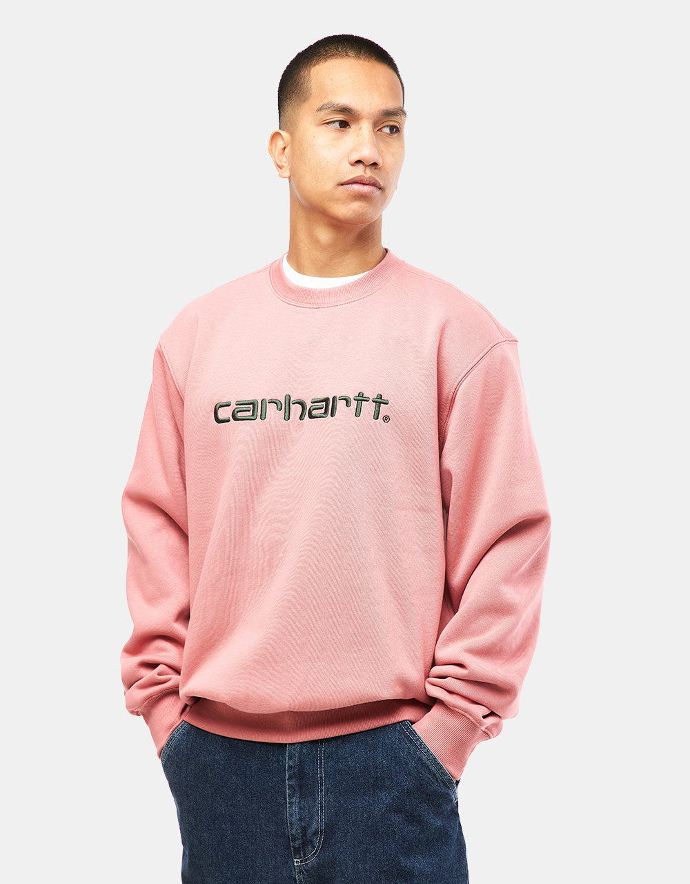 Carhartt WIP Carhartt Sweatshirt - Dusty Rose/Sycamore Tree