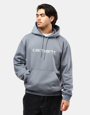 Carhartt WIP Hooded Carhartt Sweatshirt - Dove Grey/Wax