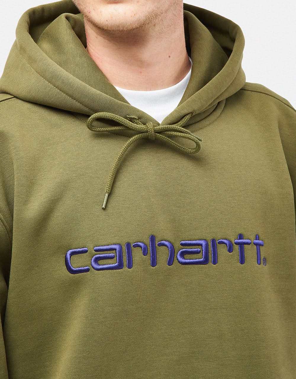 Carhartt WIP Hooded Carhartt Sweatshirt - Capulet/Aura