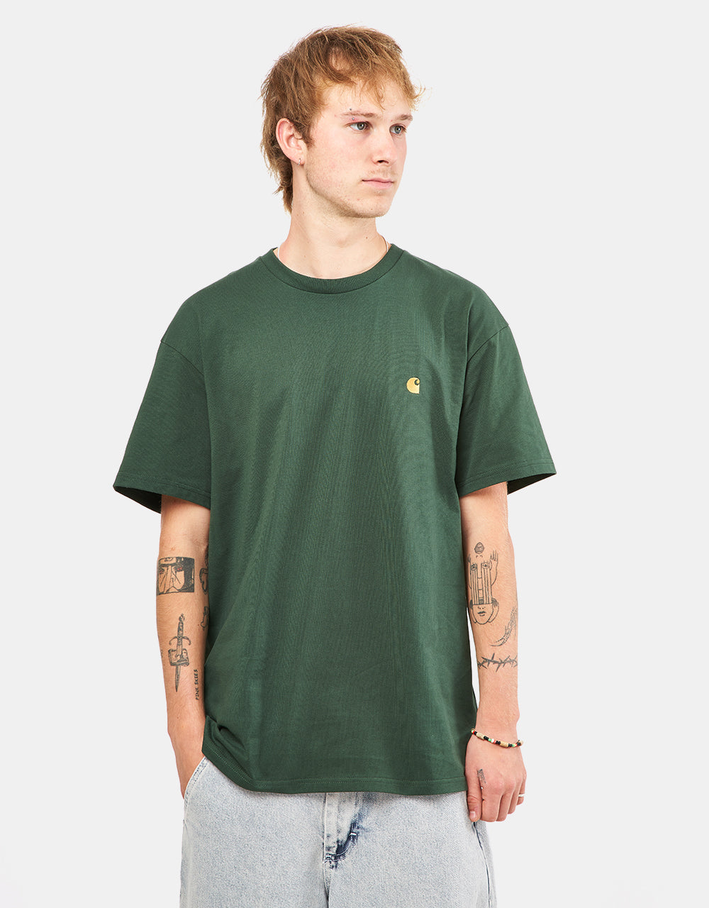 T-shirt Carhartt WIP Chase - Sycomore/Or