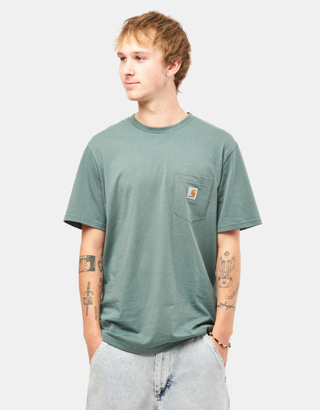 T-shirt Carhartt WIP Pocket - Verde anatra