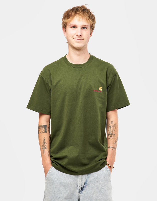 Carhartt WIP American Script T-Shirt - Tarragon