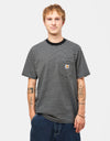 Carhartt WIP Verner Pocket T-Shirt - Verner Stripe/Black/Dark Grey Heather