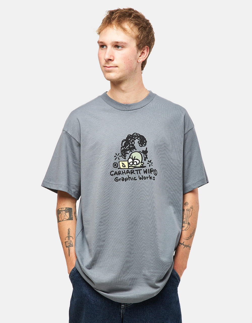 Camiseta Carhartt WIP Graphic Works - Gris paloma