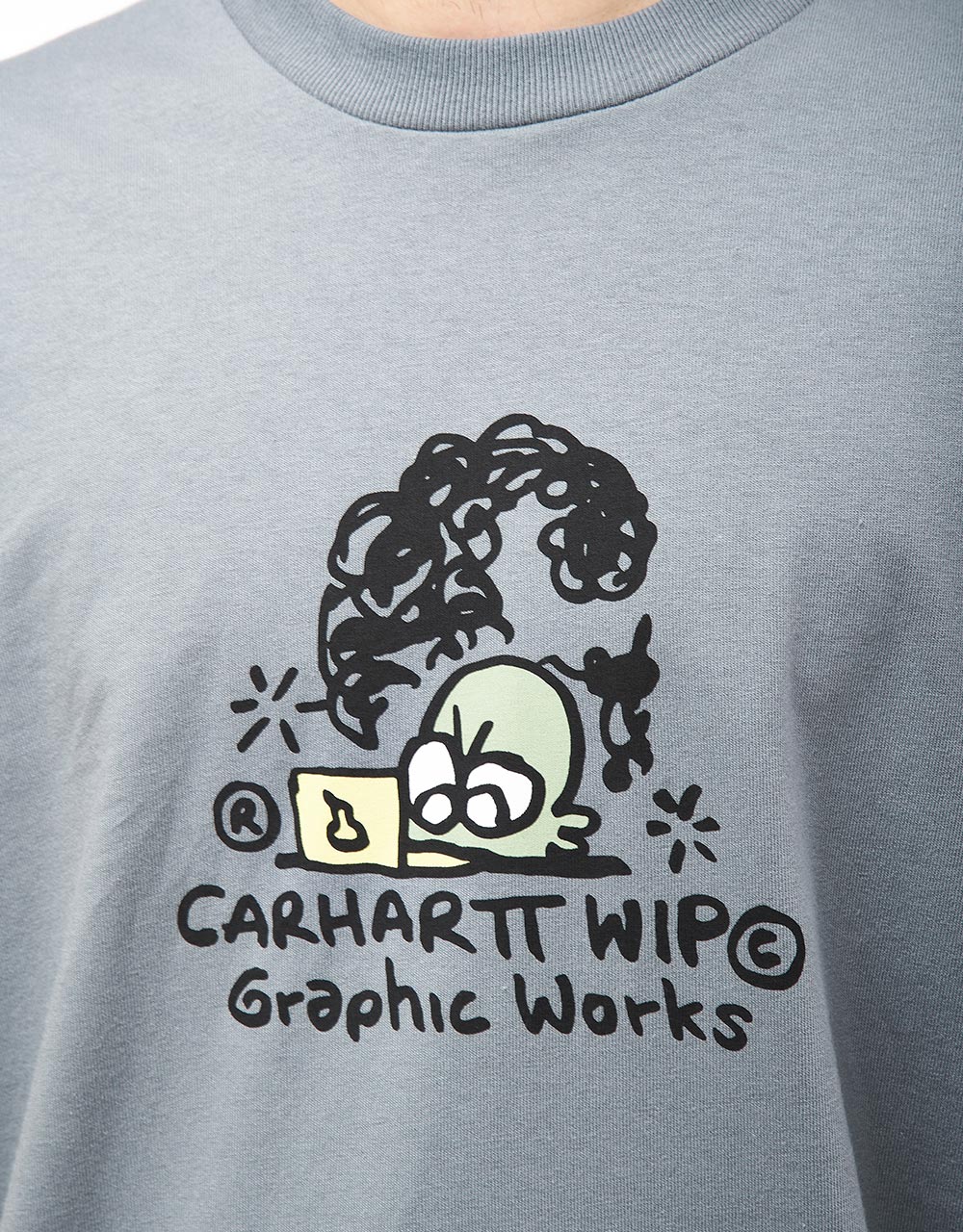 Camiseta Carhartt WIP Graphic Works - Gris paloma