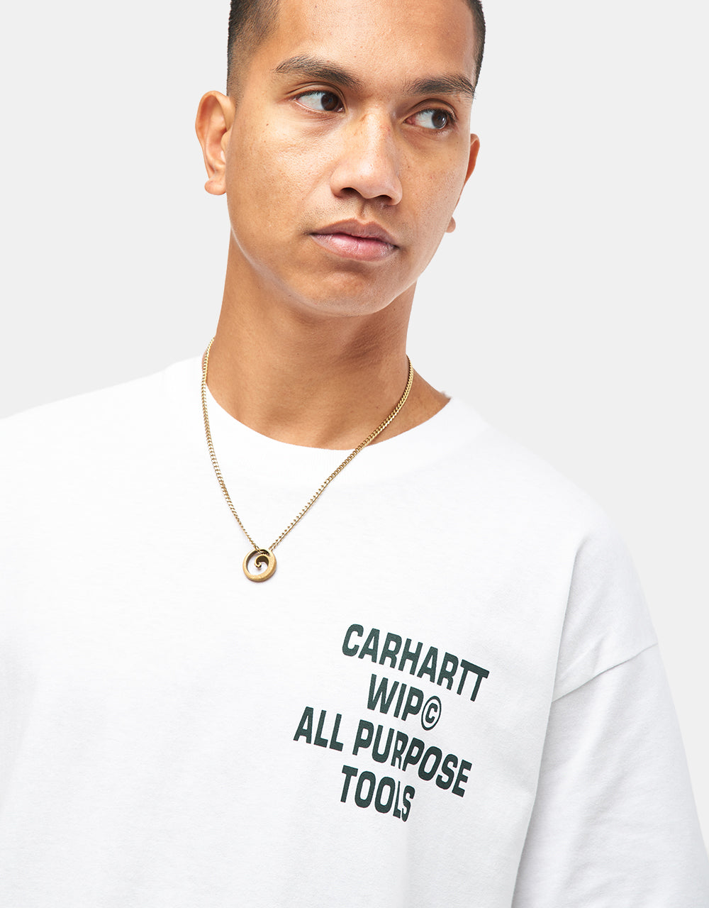 Camiseta Carhartt WIP Cross Screw - Blanco