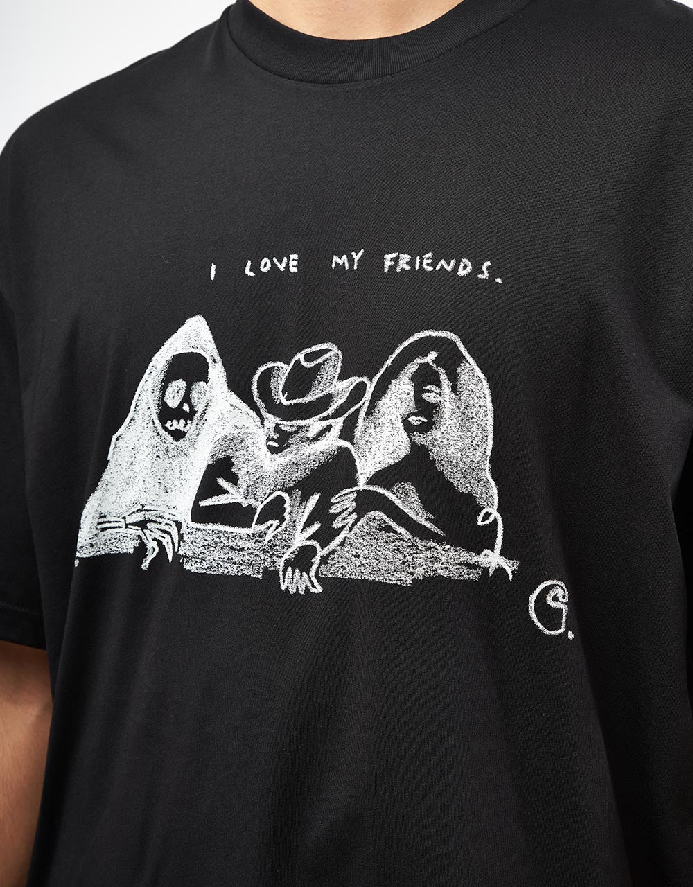 Carhartt WIP Pepe Friends T-Shirt - Black/White