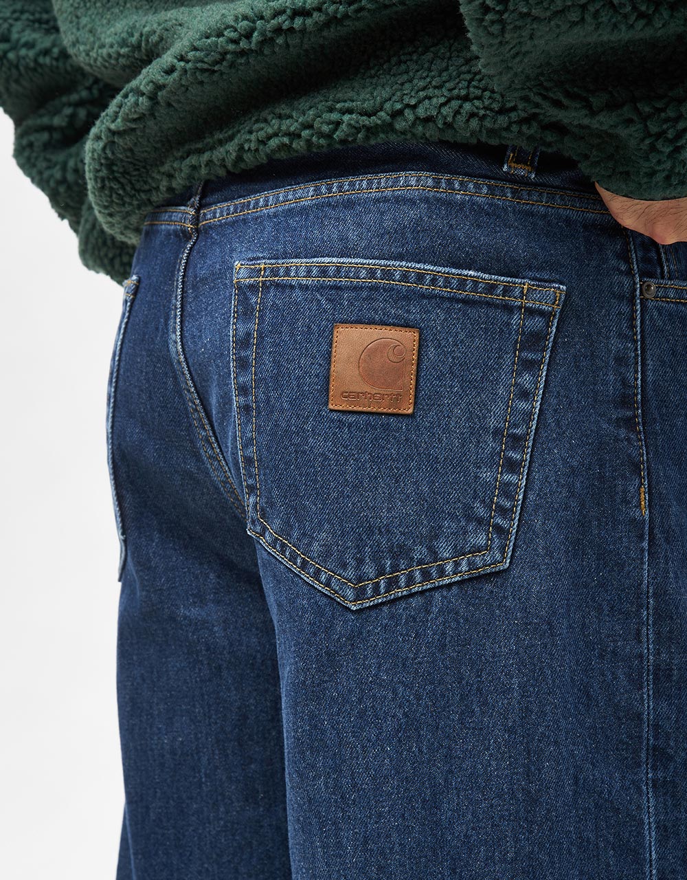 Carhartt WIP Aaron Pant - Blue (Stone Washed)