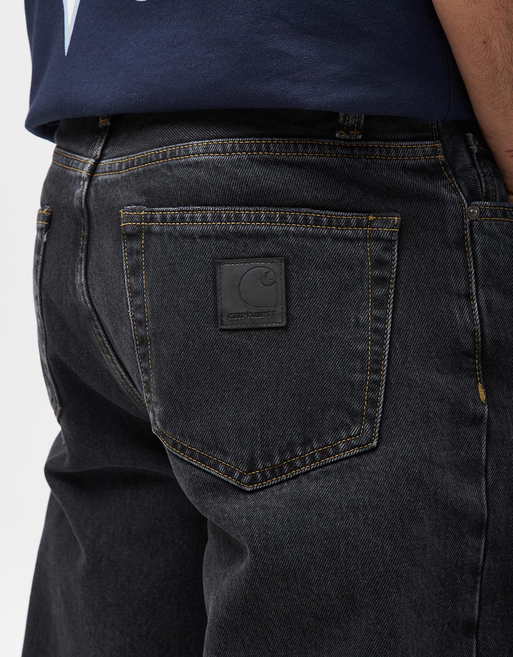 Carhartt WIP Aaron Pant - Black (Stone Washed)