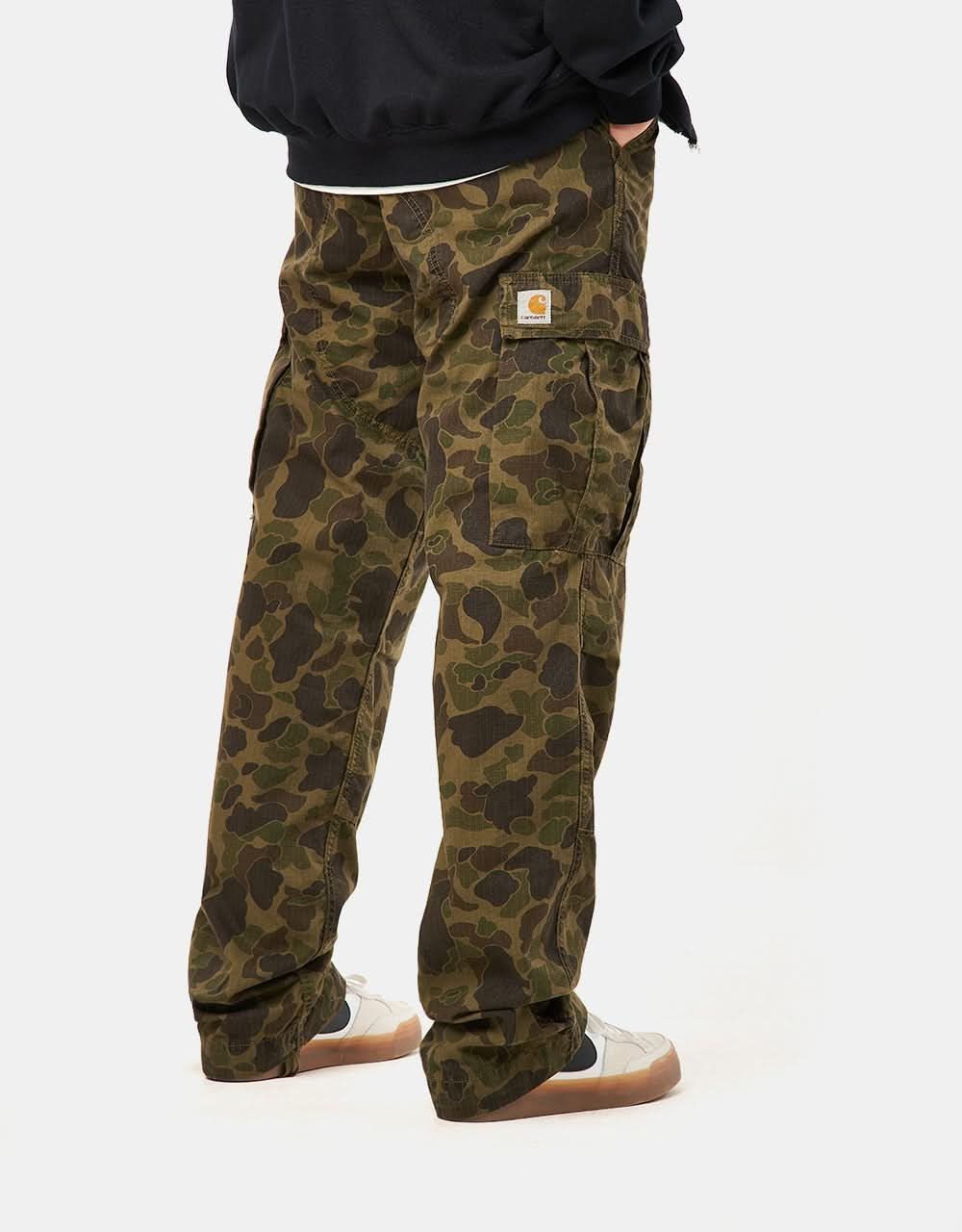 Carhartt WIP Duck Cargo Pant - Camo Duck/Green/Graphite (Garment Dyed)